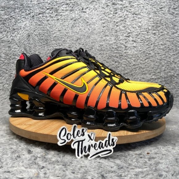 Nike Shox TL Men Size 10 Black Amarillo University Red AV3595-004